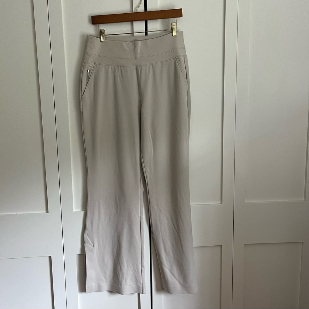Athleta Cream Venice high rise wide leg pant